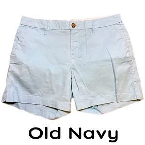 New Old Navy Powder Blue Short Shorts Chino Flat Women’s Size 6
